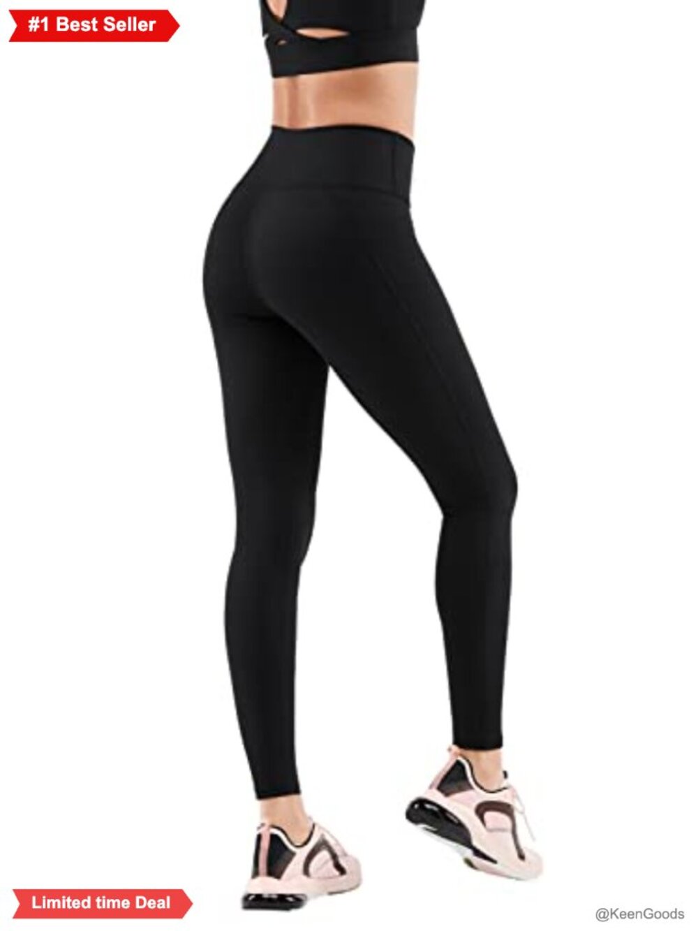 High-Waisted Compression Leggings with Hidden Pocket Butt-Lifting Yoga Running